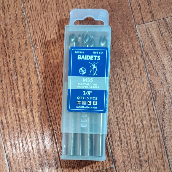 Baidets M35 3/8" 5 PCS Drill Bits Set New - Picture 1 of 4